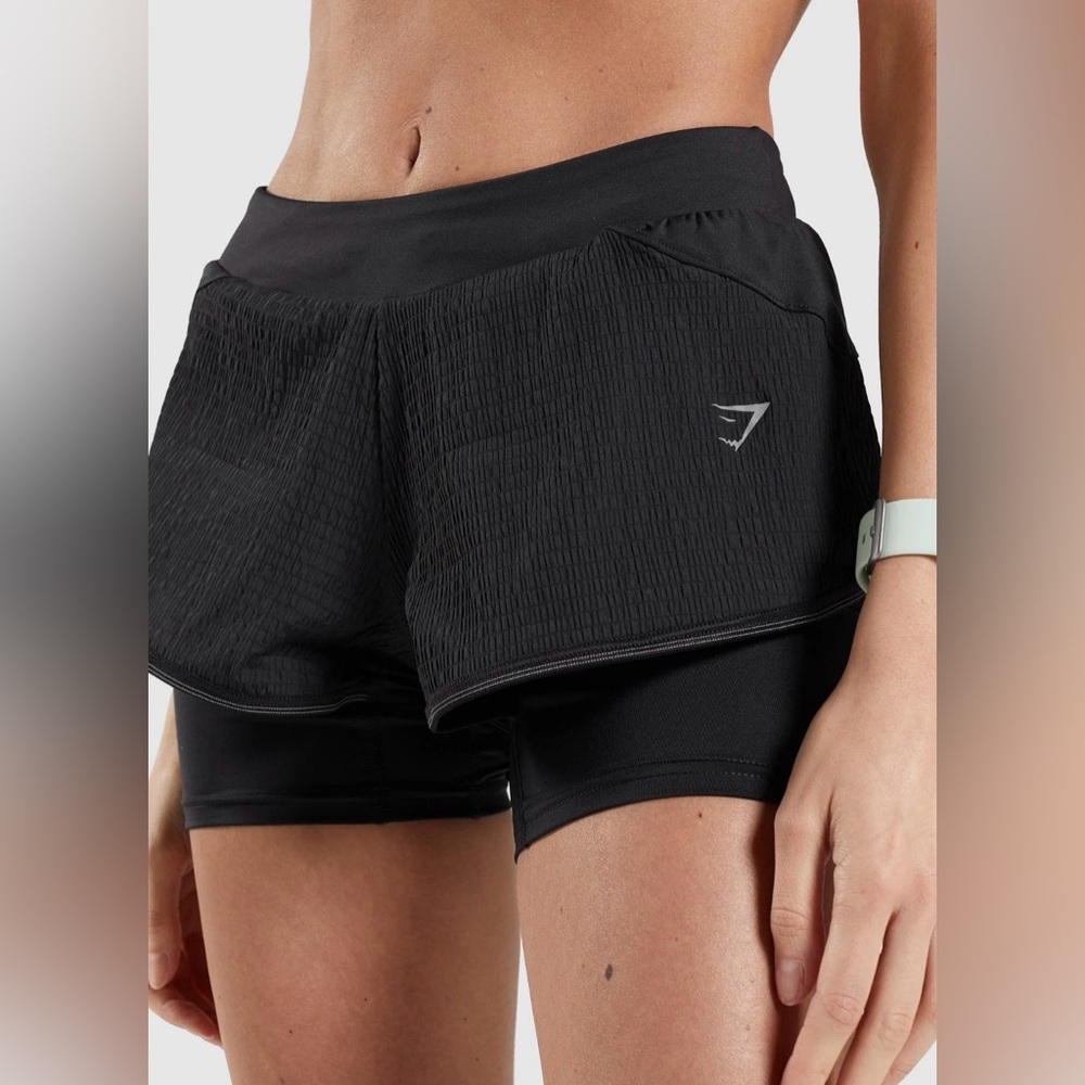 GYMSHARK Brand new size S— Speed 2-1 Short Black